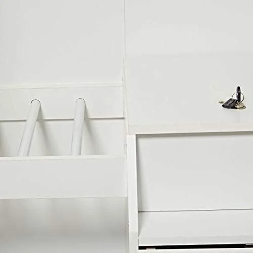 کمد لباس چوبی 2 درب AFT، سفید کمد لباس چوبی 2 درب AFT، سفید