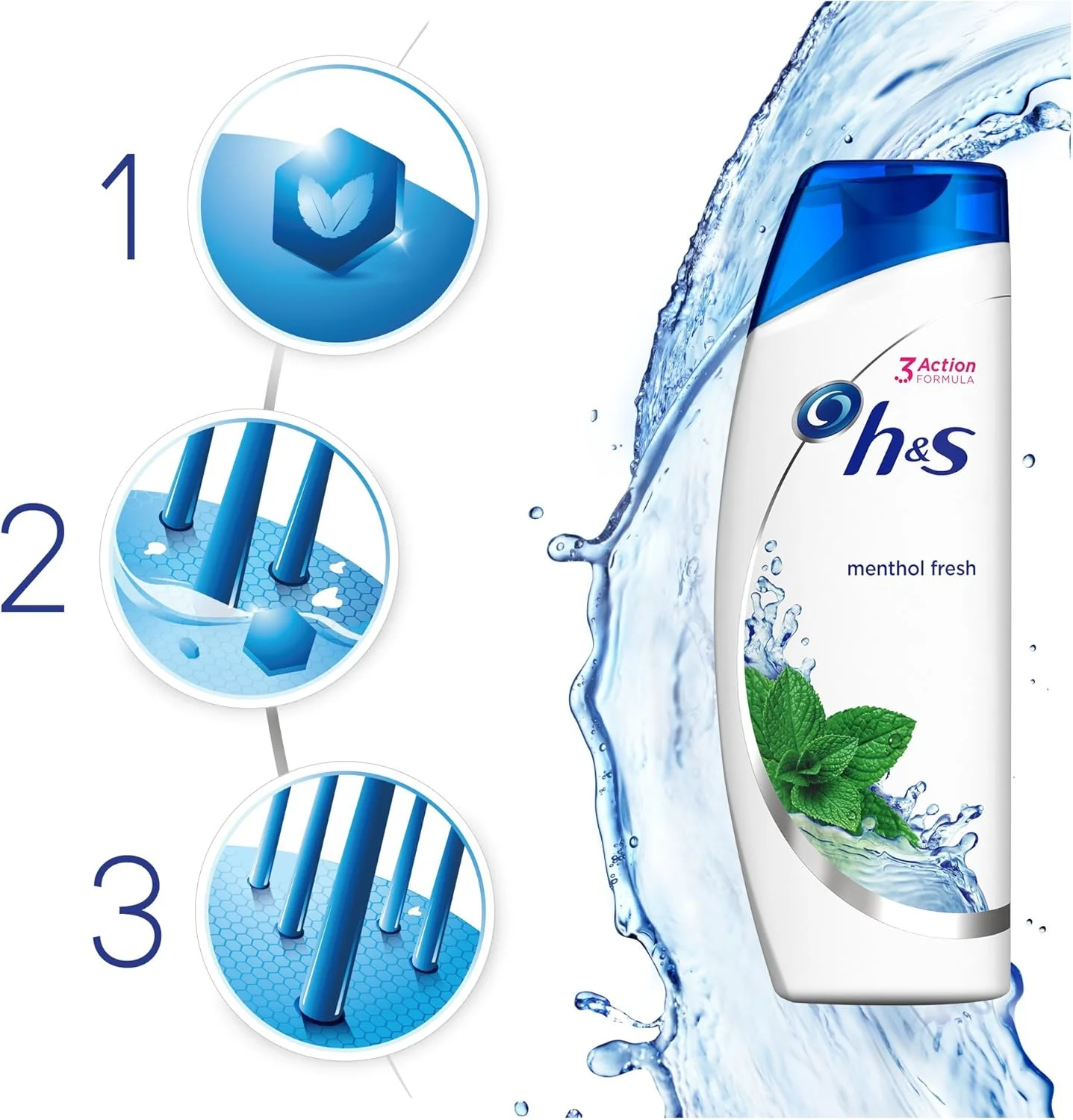 شامپو ضد شوره سر نعنایی H&S حجم 360 میلی لیتر