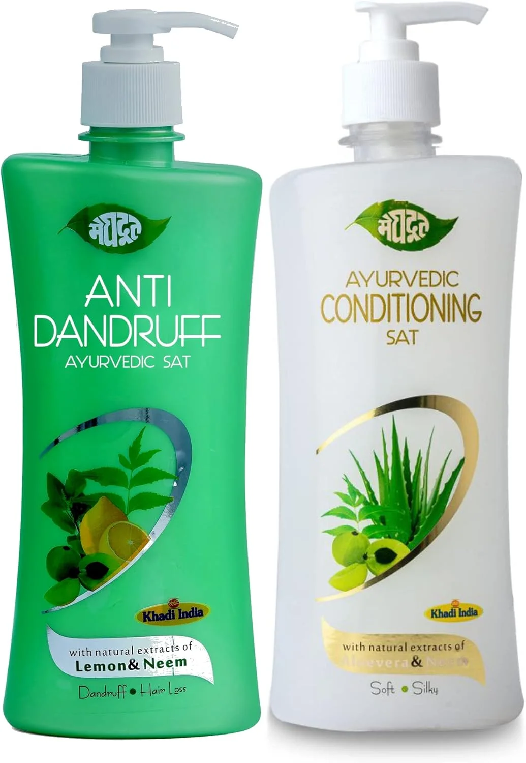 شامپو ضد شوره و نرم کننده آیورودیک مغدوت (500 میلی لیتر + 500 میلی لیتر)