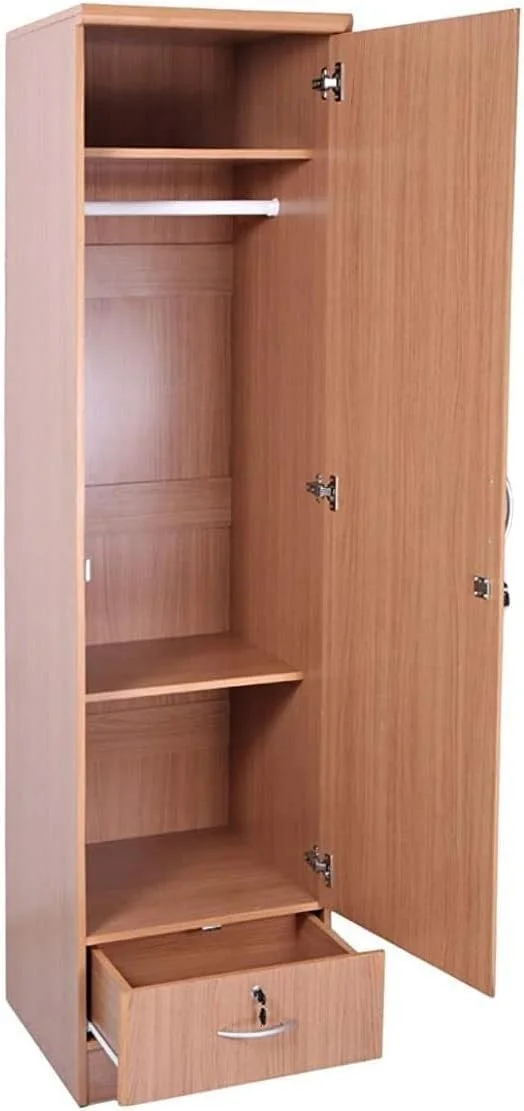 کمد لباس چوبی ALWASIT - کابینت/کمد 1 درب بژ