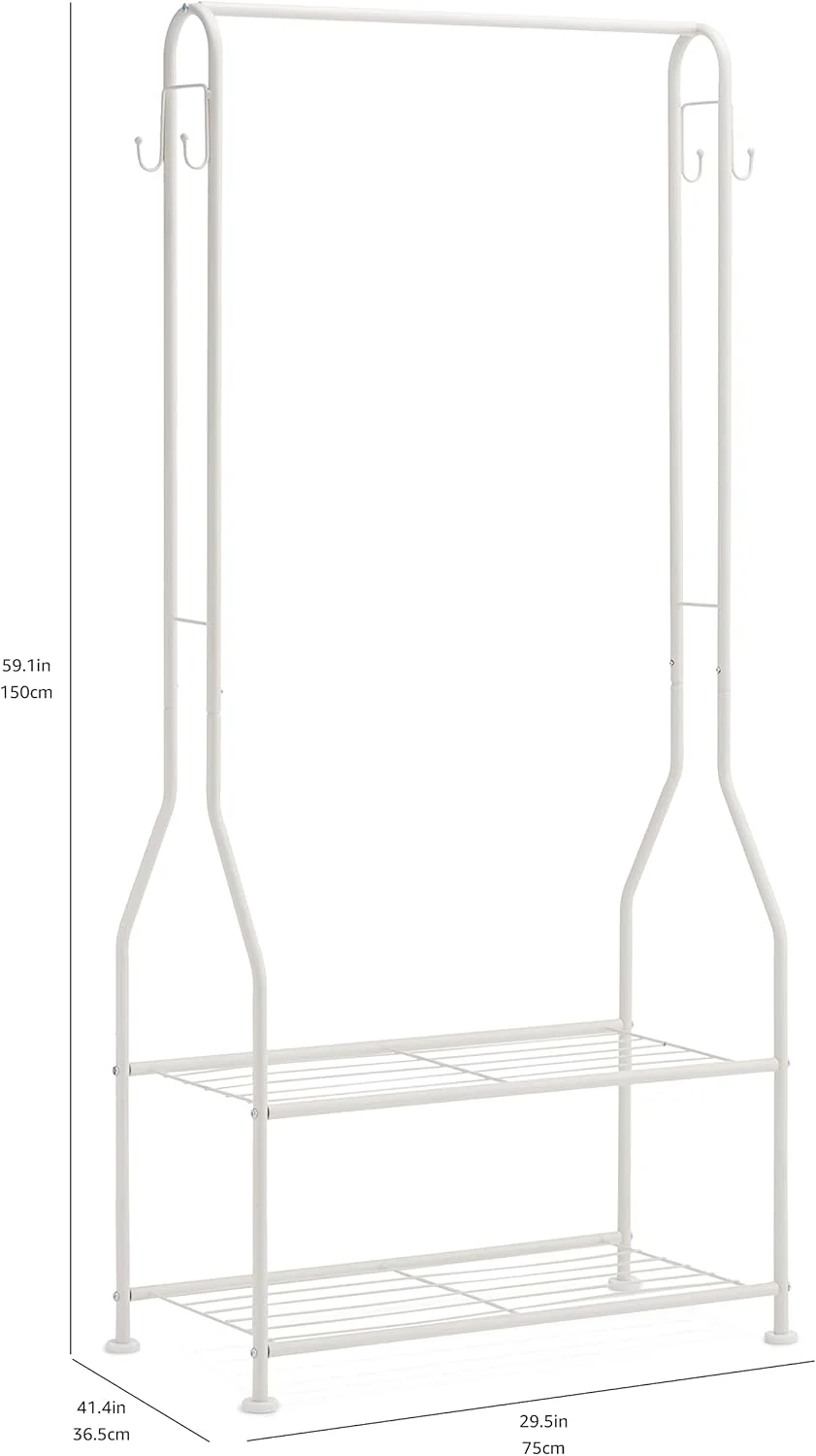 کمد لباس آمازون بیسیکس با دو طبقه پایین، سفید، 75 x 36.5 x 150 سانتی متر (طول x عرض x ارتفاع) کمد لباس آمازون بیسیکس با دو طبقه پایین، سفید، 75 x 36.5 x 150 سانتی متر (طول x عرض x ارتفاع)