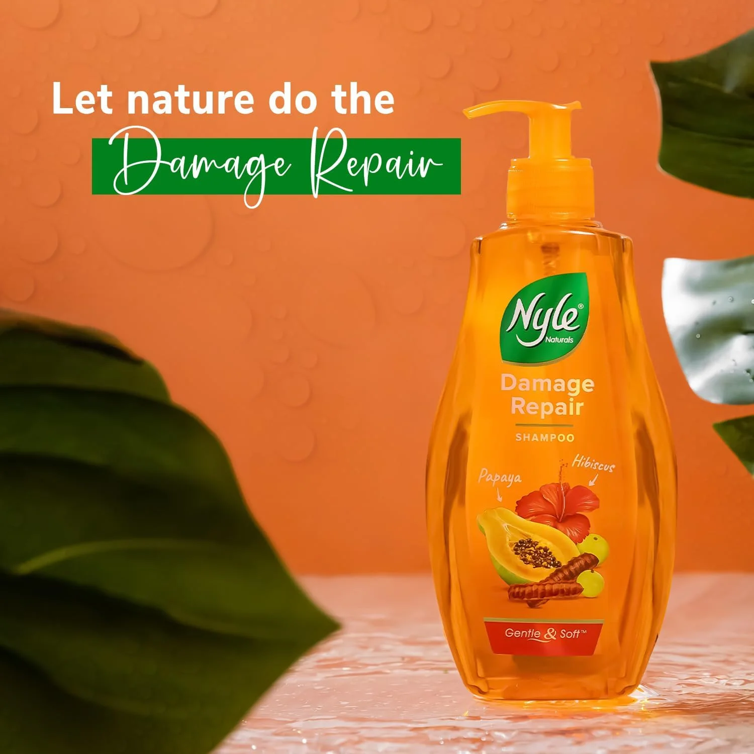 شامپو ضد ریزش و ترمیم کننده مو نیل نچرالز، حاوی شیکاکای و گل بامیه، شامپو ملایم و نرم کننده، دارای PH متعادل و فاقد پارابن، مناسب برای آقایان و بانوان، 800 میلی لیتر