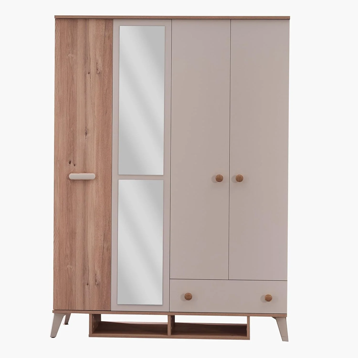 کمد لباس 4 درب HomeBox مدل Napoli به همراه کشو و آینه کمد لباس 4 درب HomeBox مدل Napoli به همراه کشو و آینه