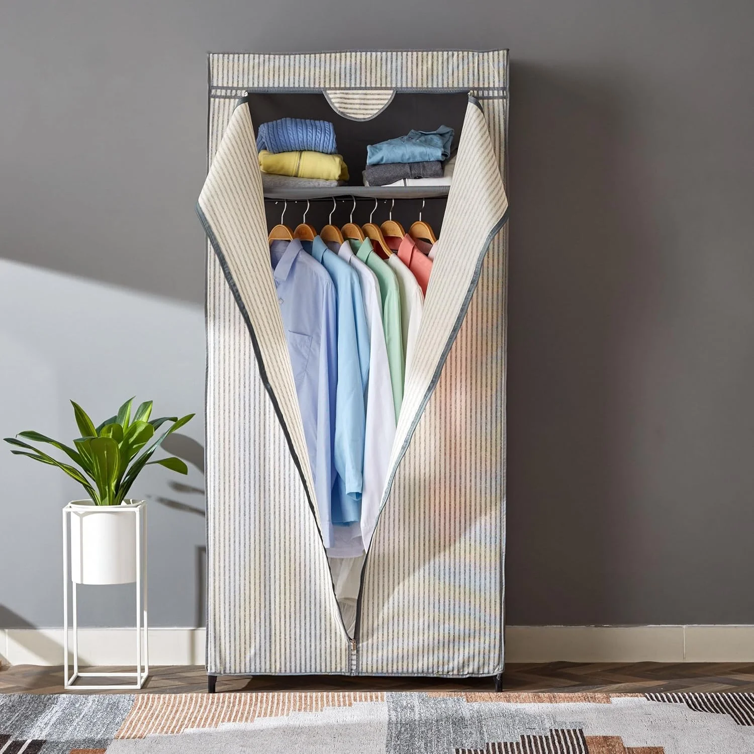 کمد لباس قابل حمل Homebox Ebase با بست زیپی کمد لباس قابل حمل Homebox Ebase با بست زیپی