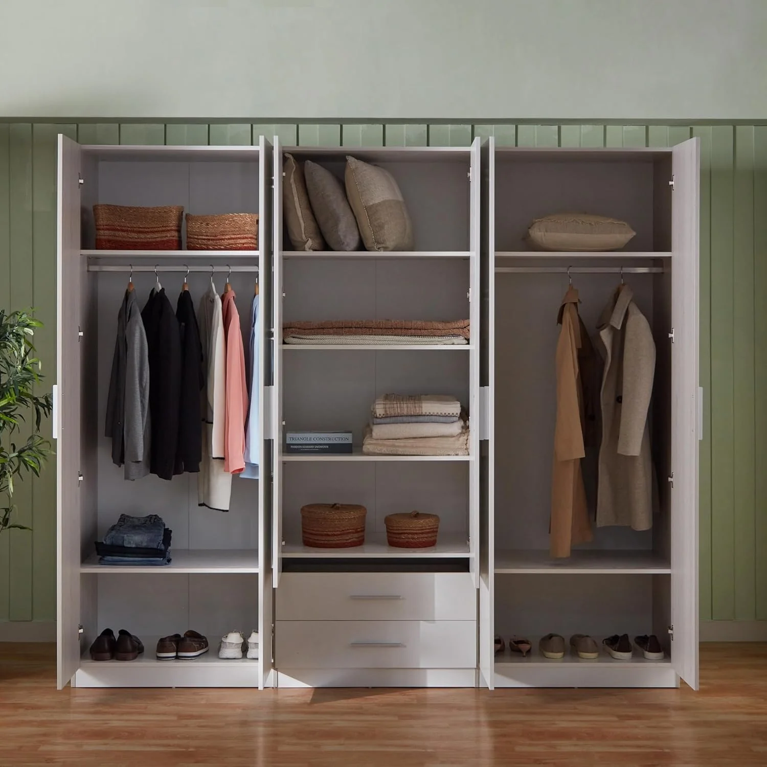 کمد لباس 6 درب HomeBox Fiesta با 2 کشو و 2 آینه کمد لباس 6 درب HomeBox Fiesta با 2 کشو و 2 آینه