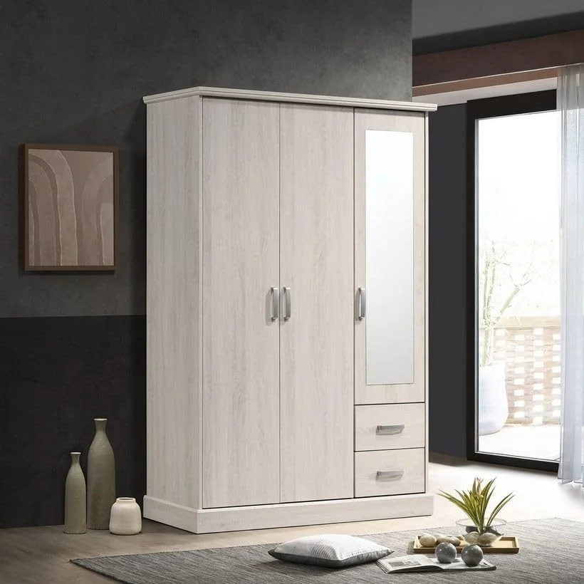 کمد لباس سه درب HomeBox Blair با آینه و 2 کشو کمد لباس سه درب HomeBox Blair با آینه و 2 کشو