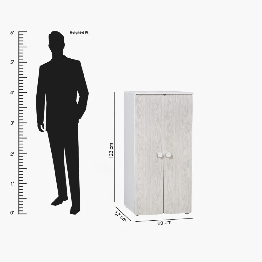 کمد لباس دو درب کودک و نوجوان وانیلی هوم باکس کمد لباس دو درب کودک و نوجوان وانیلی هوم باکس