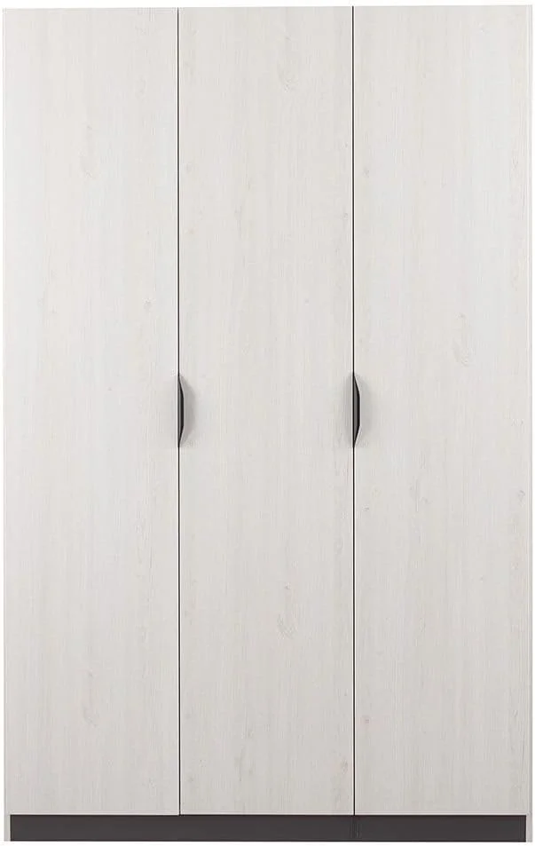 کمد لباس 3 درب پلتورا دانوب هوم با آینه داخلی | کمد لباس محکم | کابینت درب لولایی مدرن و صرفه جویی در فضا برای اتاق خواب ابعاد 136.6x59.5x216 سانتی متر - بلوط خاکستری