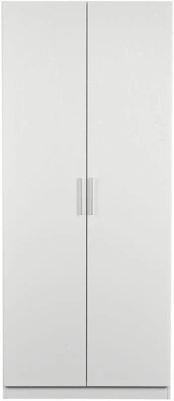 کمد لباس دو درب توماس Danube Home با آینه داخلی | کمد بسیار محکم، کمد نگهداری لباس | کابینت مدرن صرفه جویی در فضا برای اتاق خواب طول 91.6 x عرض 59.5 x ارتفاع 216 سانتی متر - سفید