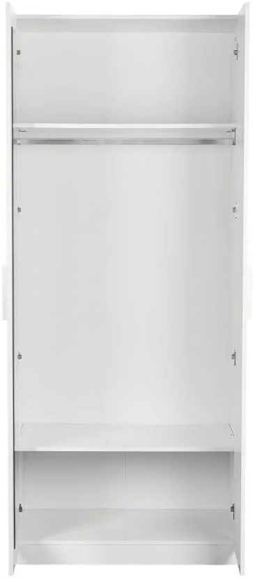 کمد لباس دو درب توماس Danube Home با آینه داخلی | کمد بسیار محکم، کمد نگهداری لباس | کابینت مدرن صرفه جویی در فضا برای اتاق خواب طول 91.6 x عرض 59.5 x ارتفاع 216 سانتی متر - سفید