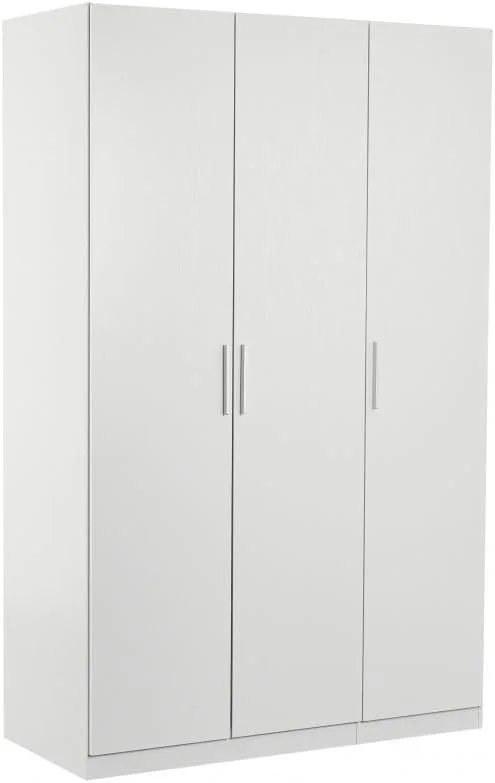 کمد لباس 3 درب توماس دانوب هوم با آینه داخلی | کمد فوق العاده محکم، کابینت نگهداری لباس | کابینت مدرن و صرفه جویی در فضا برای اتاق خواب، طول 136.6 x عرض 59.5 x ارتفاع 216 سانتی متر - سفید