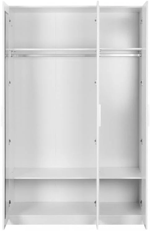 کمد لباس 3 درب توماس دانوب هوم با آینه داخلی | کمد فوق العاده محکم، کابینت نگهداری لباس | کابینت مدرن و صرفه جویی در فضا برای اتاق خواب، طول 136.6 x عرض 59.5 x ارتفاع 216 سانتی متر - سفید