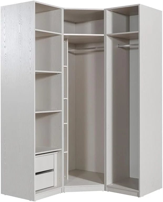 مجموعه دو کشویی داخلی دانوب هوم اینفینیتی برای کمد تک درب | فقط کشوها برای کمد لباس | طراحی مدرن برای اتاق خواب L46.2xW48xH42.2cm - طوسی روشن