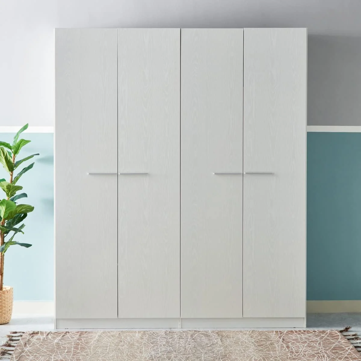 کمد لباس ۴ درب هوم باکس مدل فرانکفورت، 181.6 × 216 × 59.6 سانتی متر، سفید کمد لباس ۴ درب هوم باکس مدل فرانکفورت، 181.6 × 216 × 59.6 سانتی متر، سفید