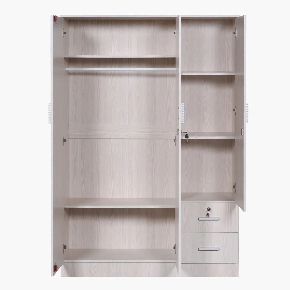 کمد لباس سه درب و دو کشو بلا هوم باکس، 177x120x40 سانتی متر، بژ
