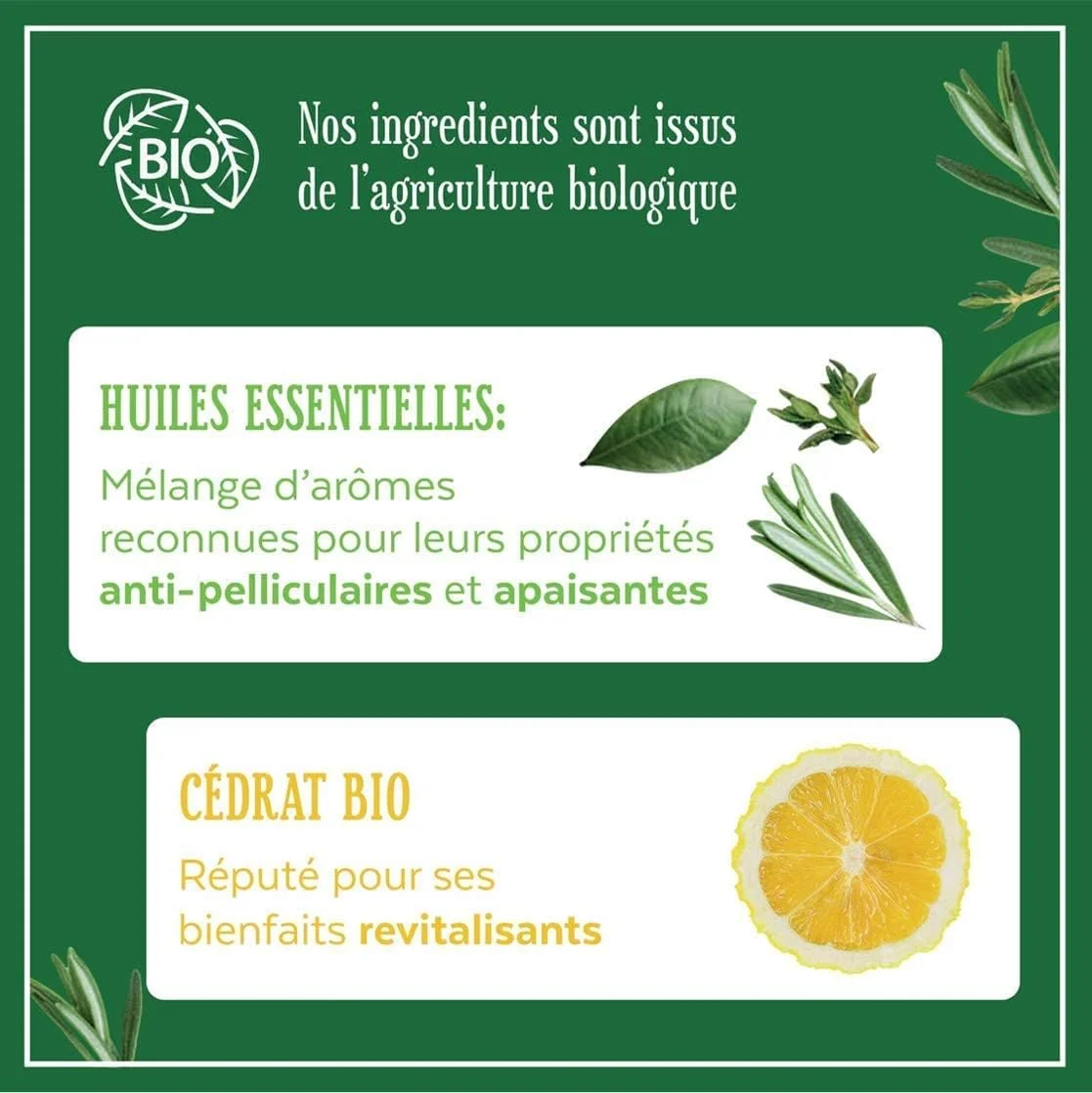 شامپو میسلار ضد شوره لو پتی مارسیلیس، حاوی روغن های ضروری و سدر ارگانیک، 250 میلی لیتر