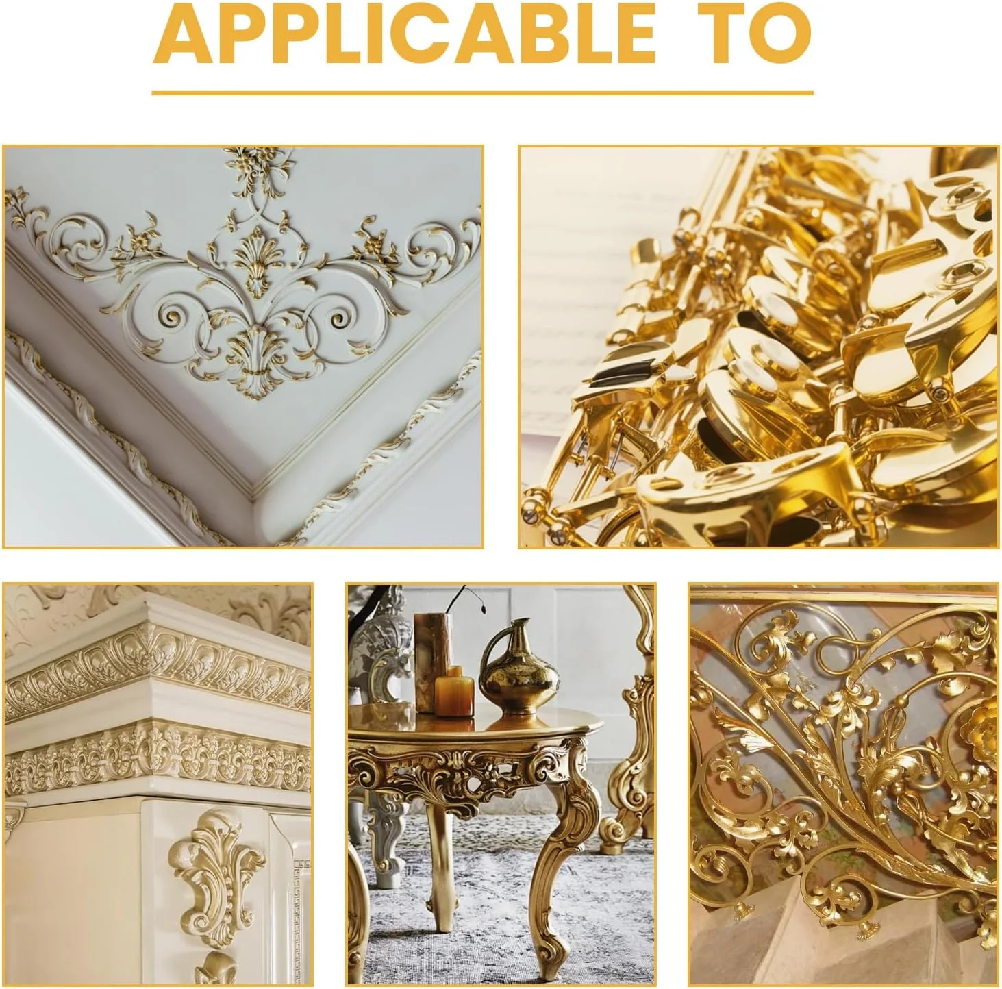 رنگ طلایی متالیک اکریلیک، 100 گرمی برای فلز، چرم، مبلمان، پارچه و ورق طلا - ایده آل برای هنر DIY، کاسه ها و پروژه های مبلمان