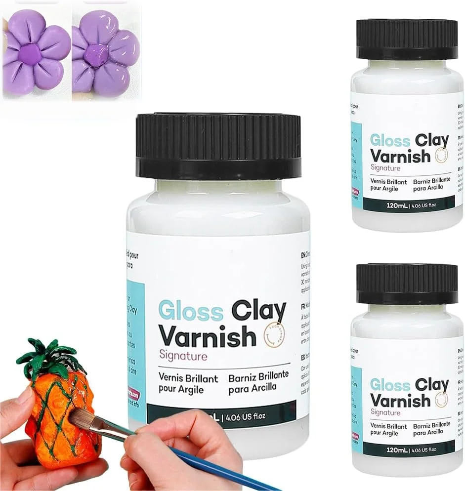 ورنی رسی آزونه، ورنی اکریلیک براق برای رس خشک شونده در هوا، سرامیک، چوب، نقاشی های روغنی، لعاب ضد آب، جلوگیری از ترک خوردگی و زرد شدن، پوشش براق بادوام برای محافظت از آثار هنری (3 عدد 120 میلی لیتر) ورنی رسی آزونه، ورنی اکریلیک براق برای رس خشک شونده در هوا، سرامیک، چوب، نقاشی های روغنی، لعاب ضد آب، جلوگیری از ترک خوردگی و زرد شدن، پوشش براق بادوام برای محافظت از آثار هنری (3 عدد 120 میلی لیتر)