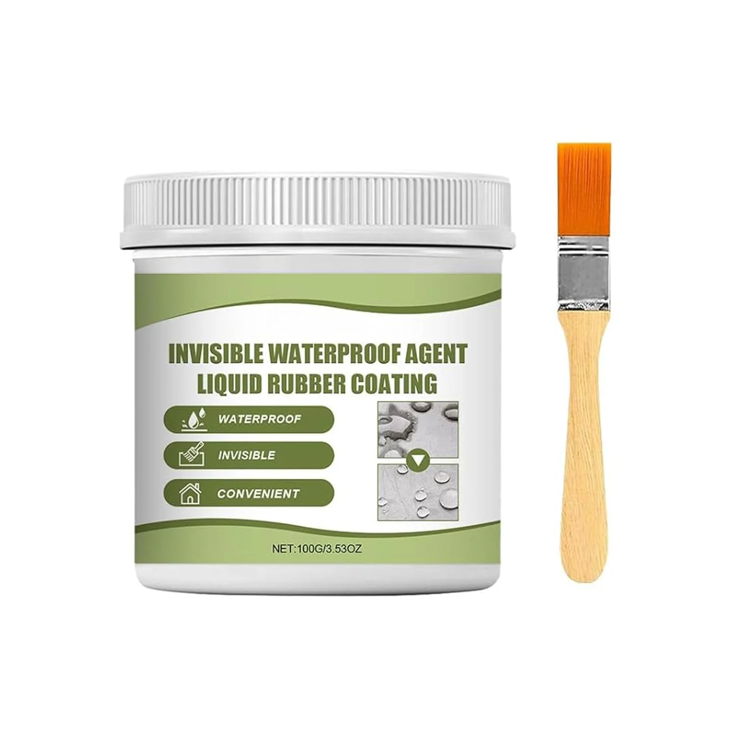 عامل چسبنده نامرئی ضد آب Azonee - چسب ضد آب شفاف و فوق العاده قوی برای حمام، آشپزخانه، باغ، سقف ها و دیوارها، درزگیر ضد نشت (100 گرم B)