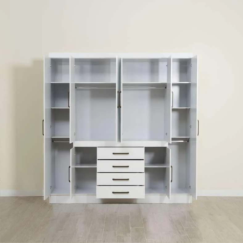 کمد لباس 8 درب با 4 کشو پان هوم مدل Clean