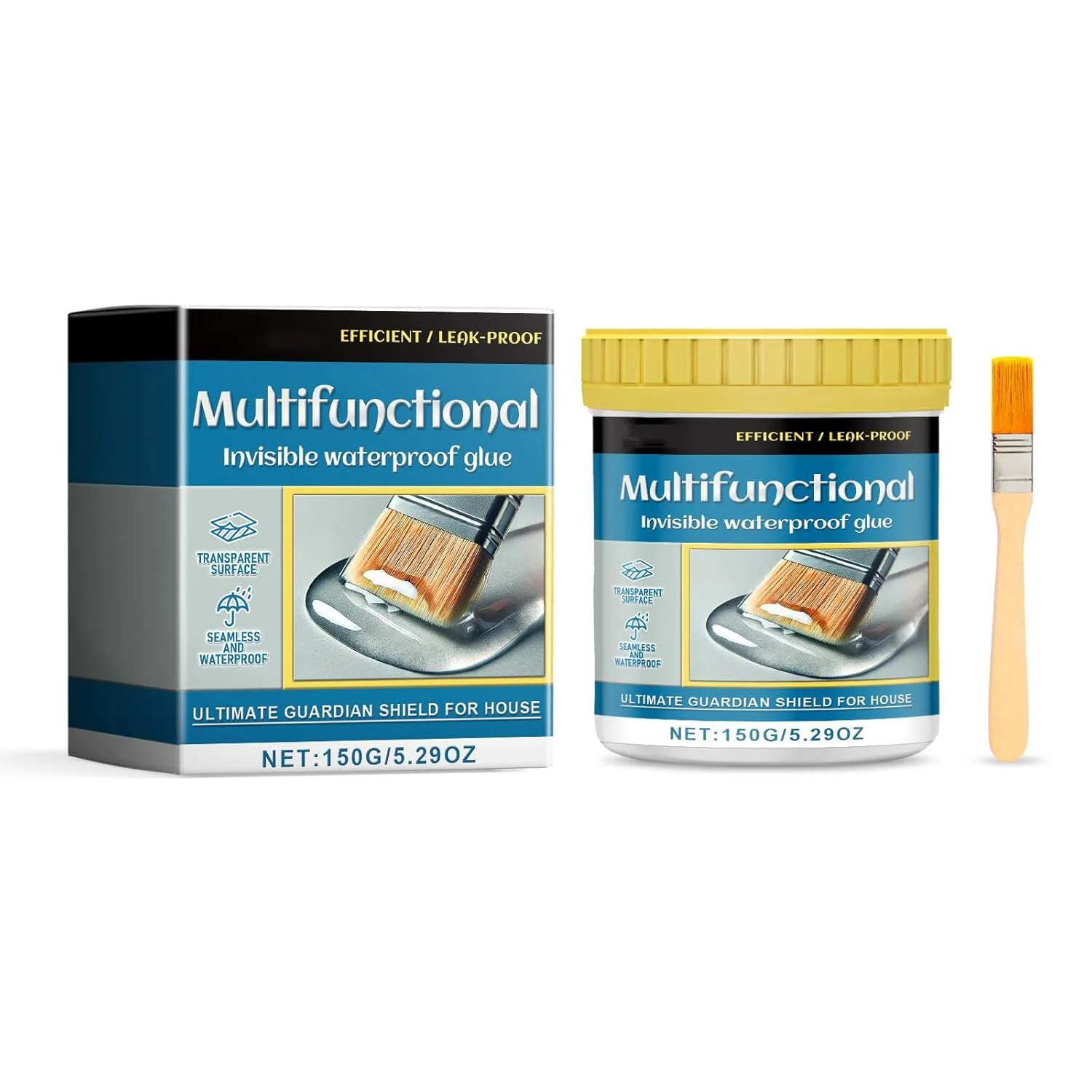 پوشش نامرئی چند منظوره ضد آب TERRIFI، درزگیر شفاف و عامل ضد نشت، چسب ضد آب برای آب بندی چوب در فضای باز (1 عدد)