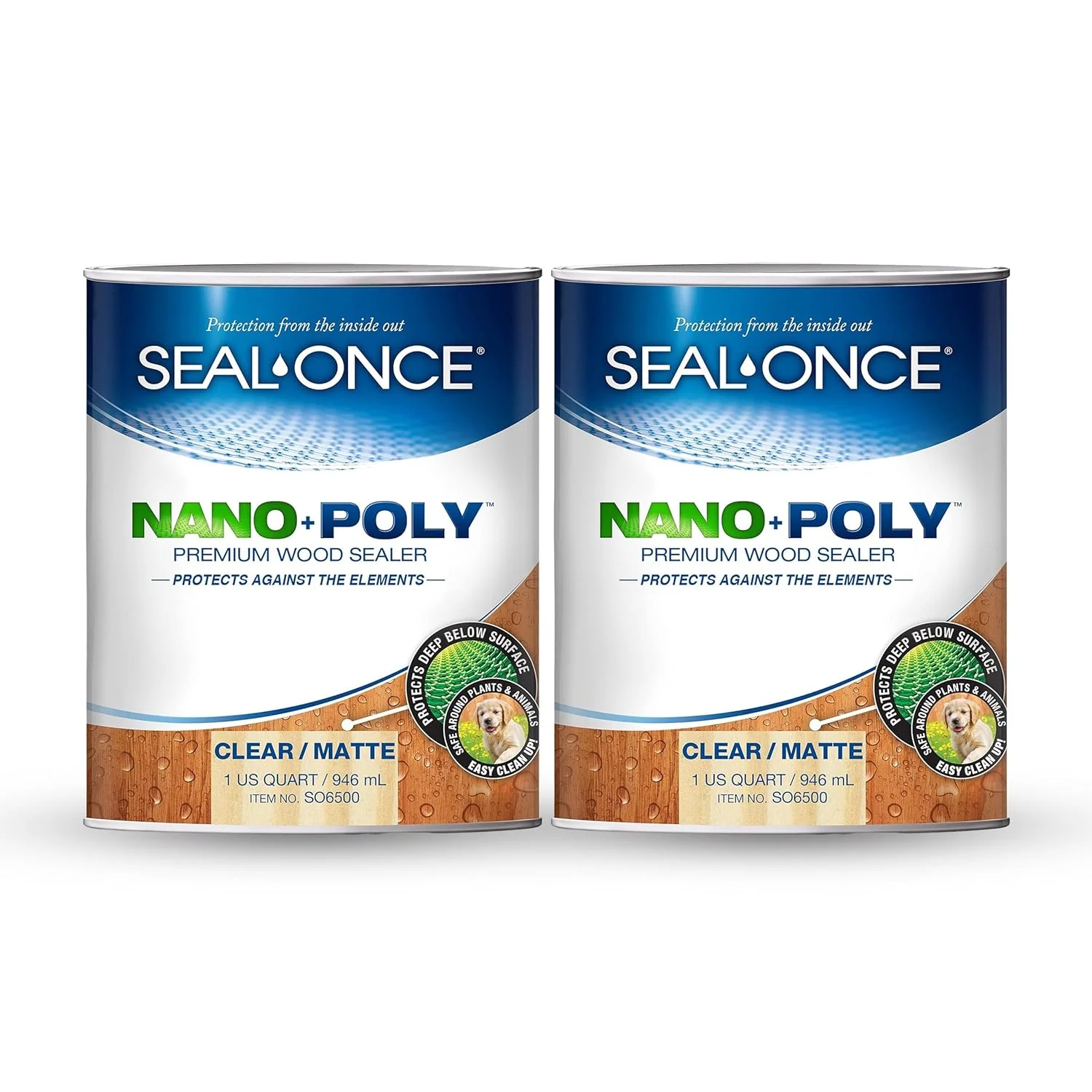 سیلر چوب نفوذی Seal-Once Nano+Poly با پلی یورتان - سیلانت ضد آب ممتاز - 2 گالن و شفاف