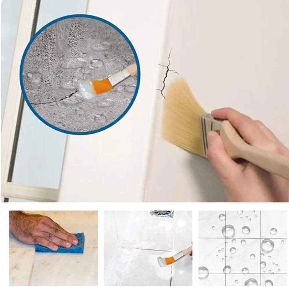پوشش ضد آب شفاف، عامل ضد نشت فوق العاده قوی، درزگیر ضد آب نامرئی برای تعمیر نشتی، چسب ضد آب (100 گرم - 2 عدد)