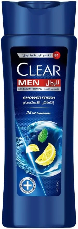 شامپو کلیر مردانه، شامپو ضد شوره، Shower Fresh، طراوت 24 ساعته، 200 میلی لیتر