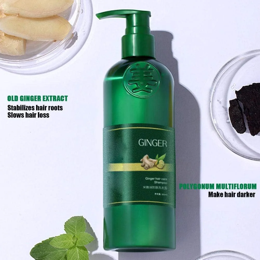 شامپو مو، شامپو زنجبیل با عصاره گیاهی، برای کنترل چربی/ضد شوره/پاکسازی عمیق/تغذیه مو، 500 میلی لیتر