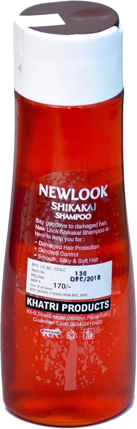 شامپو ضد شوره سر شیکاکای نیو لوک برای موهای آسیب دیده یا وز، نرم کننده، براق کننده و صاف کننده مو - شامپو ملایم روزانه برای آقایان و بانوان (350 میلی لیتر)