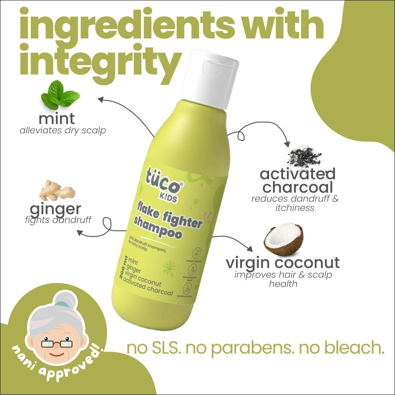 شامپو ضد شوره سر هوشمند کودکان توکو با وینترگرین، نعناع و زغال فعال، برای پوست سر خارش دار و موهای زبر، مراقبت ملایم روزانه مو برای سنین 2-10 سال - 200 میلی لیتر (بسته 1 عددی)