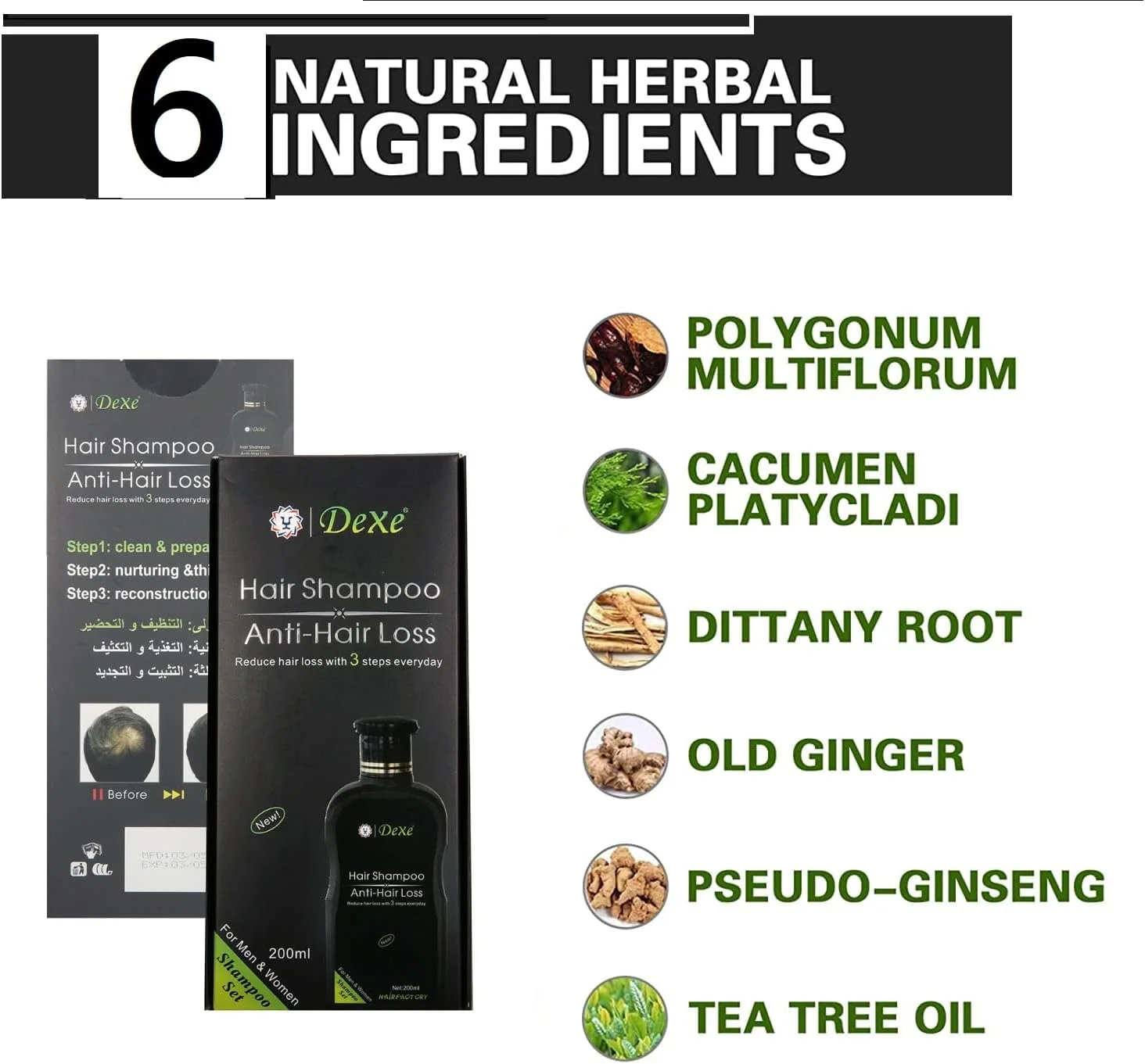 مجموعه شامپو دکس ضد ریزش موی مردانه و زنانه TSSPLUS، محصول رشد گیاهی چینی، جلوگیری از درمان مو (200 میلی لیتر) مجموعه شامپو دکس ضد ریزش موی مردانه و زنانه TSSPLUS، محصول رشد گیاهی چینی، جلوگیری از درمان مو (200 میلی لیتر)