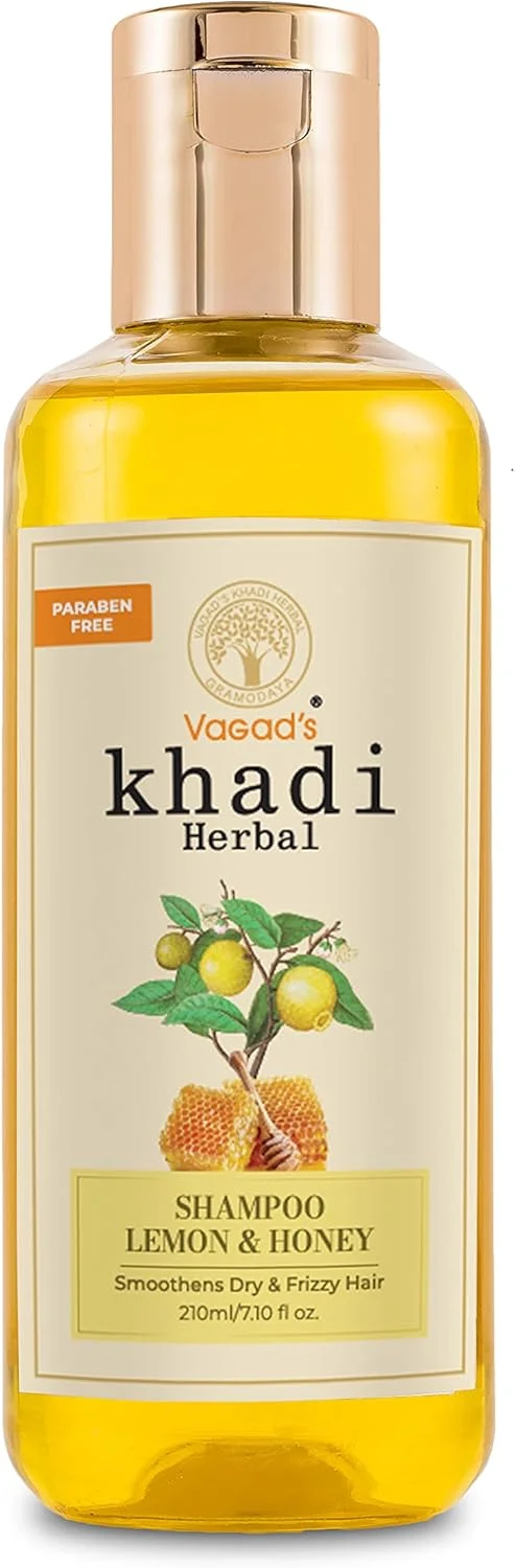 شامپو گیاهی لیمو و عسل خادی واگادز 210 میلی لیتر | ضد شوره | فاقد پارابن، فاقد سیلیکون