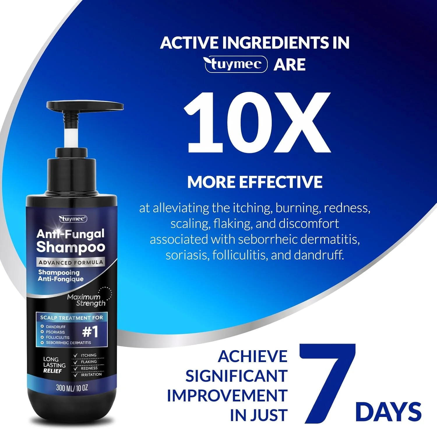 شامپو پسوریازیس Tuymec، شامپو درماتیت سبورئیک و فولیکولیت، ضد قارچ و ضد شوره سر برای آقایان و بانوان 300 میلی لیتر. شامپو پسوریازیس Tuymec، شامپو درماتیت سبورئیک و فولیکولیت، ضد قارچ و ضد شوره سر برای آقایان و بانوان 300 میلی لیتر.