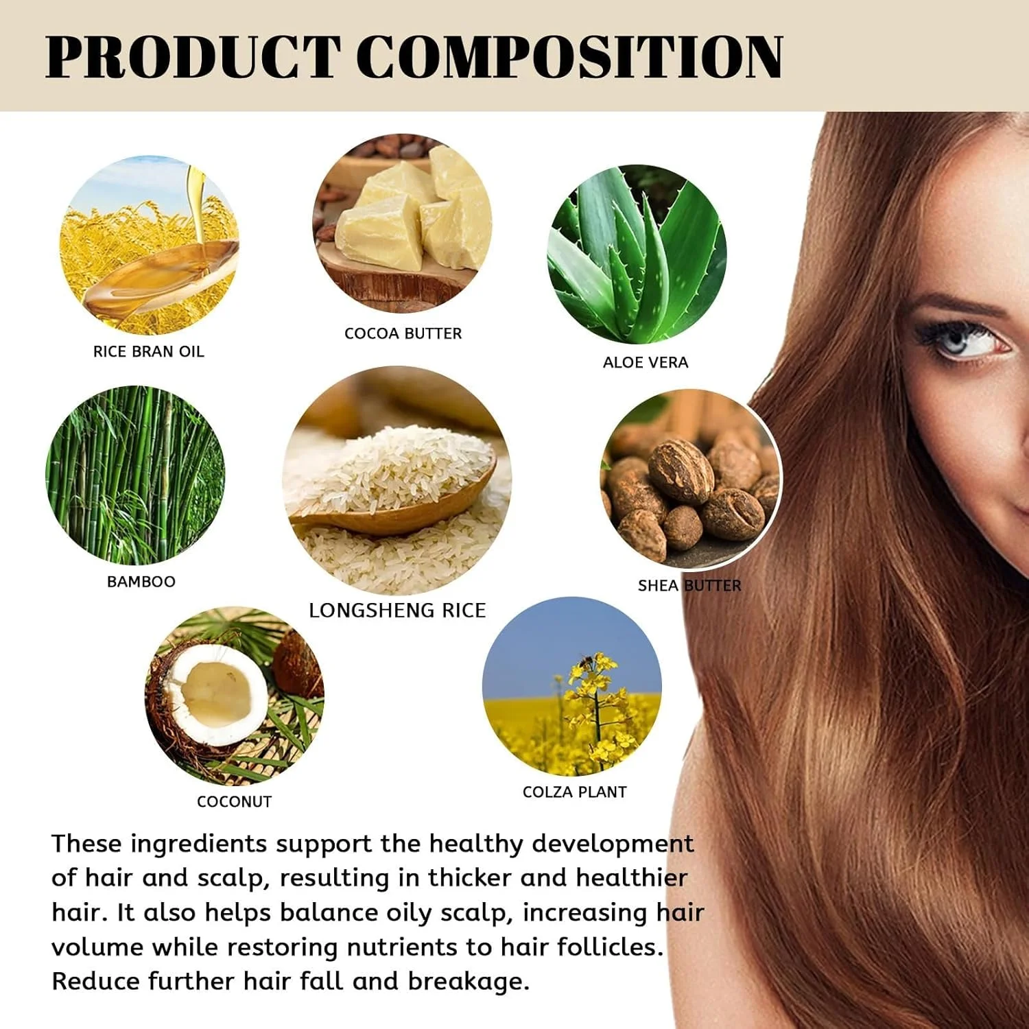 شامپو بار رشد مجدد مو TERRIFI، 2 عدد شامپو بار طبیعی، ضد شوره، درمان ریزش مو، تقویت کننده رشد مو برای انواع مو (1 بسته، برنج 3)