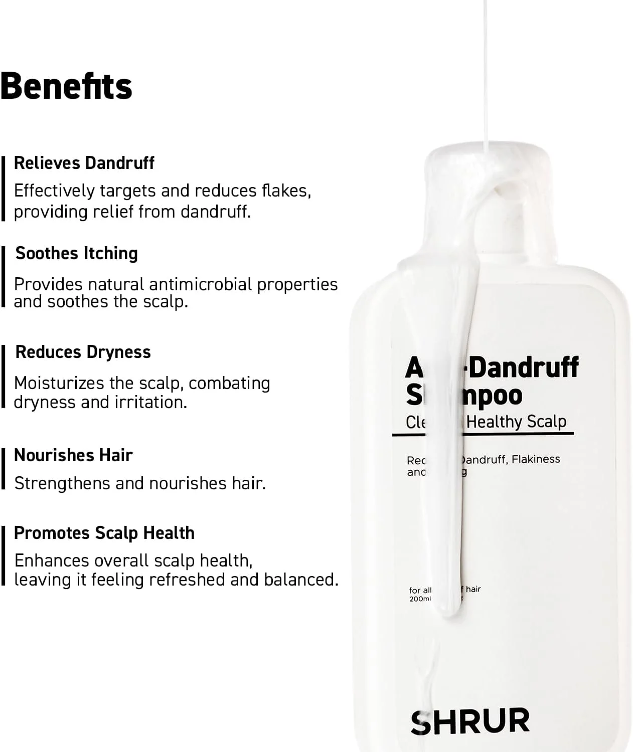 شامپو ضد شوره سر شرور برای زنان و مردان - کنترل موثر شوره سر، تسکین دهنده پوست سر، مراقبت مغذی مو - 200 میلی لیتر شامپو ضد شوره سر شرور برای زنان و مردان - کنترل موثر شوره سر، تسکین دهنده پوست سر، مراقبت مغذی مو - 200 میلی لیتر