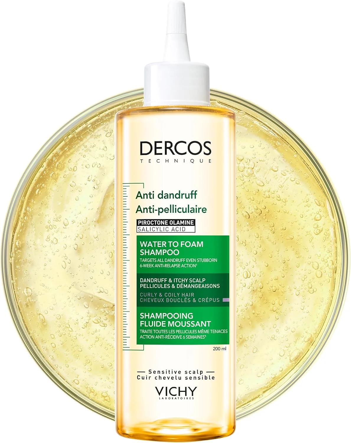 شامپو ضد شوره موهای فر ویشی درکوس