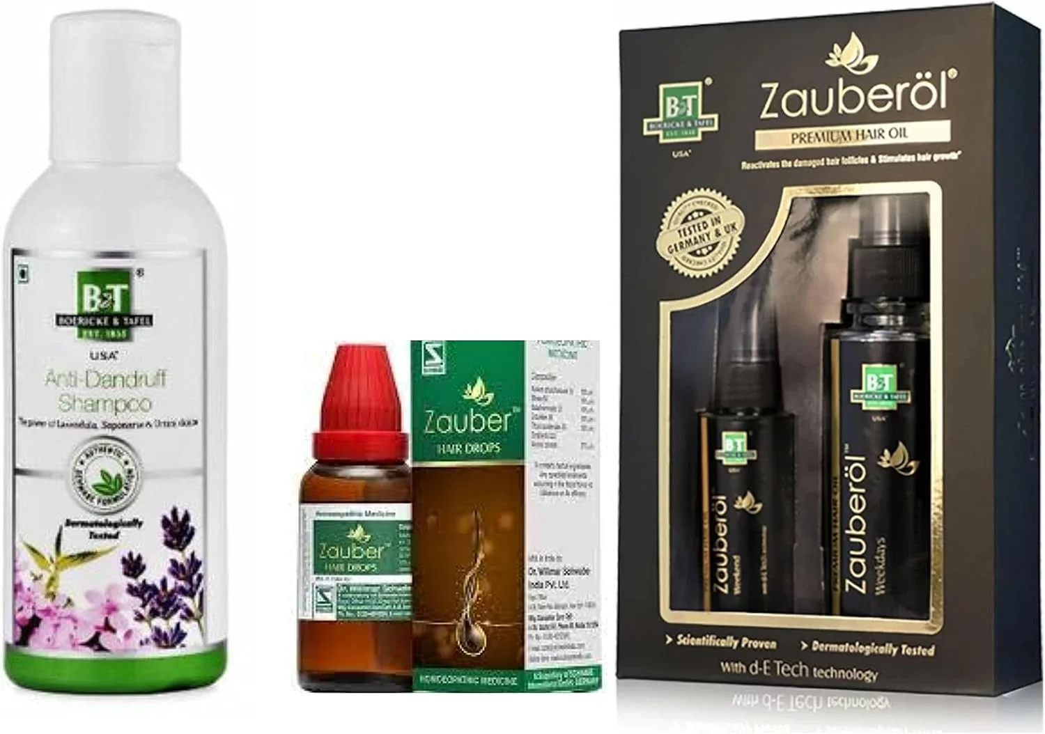 روغن موی ممتاز زایبرول B&T ۱۵۰ میلی لیتر X۱ + شامپو ضد شوره سر B&T ۱۵۰ میلی لیتر X۱ + قطره زایبر شوابه ایندیا X۱