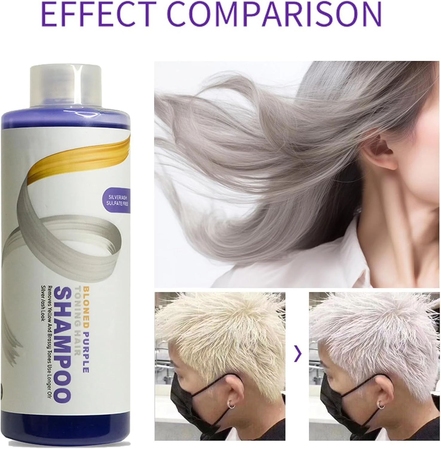 شامپو ضد زردی نقره ای Xiquzal حجم 500 میلی لیتر، شامپو بنفش برای موهای پلاتینه، بلوند، خاکستری و سفید، خنثی کننده رنگ های زرد و نارنجی، مناسب موهای دکلره و روشن شده (02) شامپو ضد زردی نقره ای Xiquzal حجم 500 میلی لیتر، شامپو بنفش برای موهای پلاتینه، بلوند، خاکستری و سفید، خنثی کننده رنگ های زرد و نارنجی، مناسب موهای دکلره و روشن شده (02)