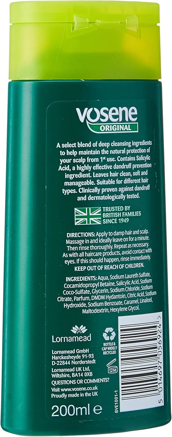 شامپو ضد شوره موی سر Vosene مدل Medicated Original، 200 میلی لیتر شامپو ضد شوره موی سر Vosene مدل Medicated Original، 200 میلی لیتر