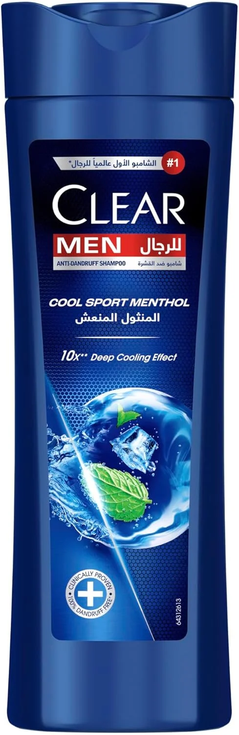 شامپو کلیر مردانه، شامپو ضد شوره، کول اسپورت منتول، موهایی بدون شوره و پوست سر تغذیه شده، 350 میلی لیتر