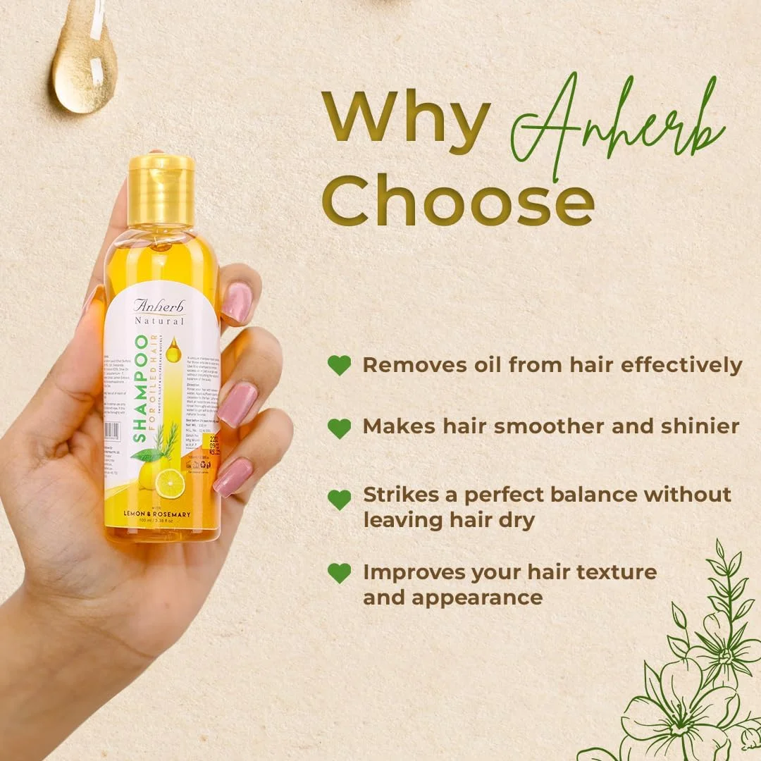 شامپو آنهرب برای موهای چرب | ویتامین C، پاک کننده و تصفیه کننده برای موهای صاف و درخشان | 200 میلی لیتر، унисекс، بزرگسال، مواد طبیعی، پاک کننده، آبرسان، مغذی، تصفیه کننده، رشد مو شامپو آنهرب برای موهای چرب | ویتامین C، پاک کننده و تصفیه کننده برای موهای صاف و درخشان | 200 میلی لیتر، унисекс، بزرگسال، مواد طبیعی، پاک کننده، آبرسان، مغذی، تصفیه کننده، رشد مو