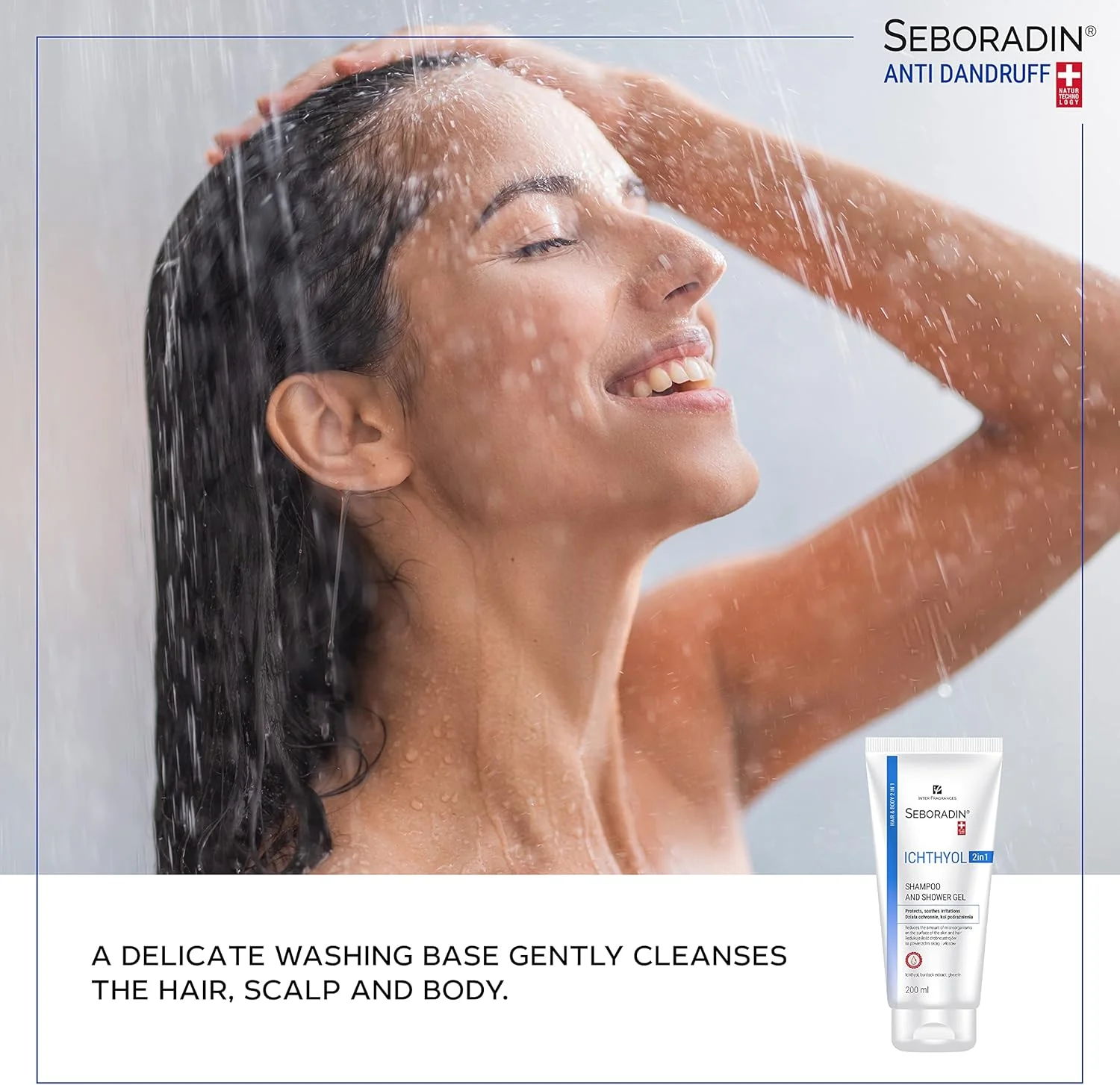 شامپو و ژل ضد شوره سبورادین ایکتیول برای پوست حساس آتوپیک 2 در 1، حاوی ایکتیول سفید، عصاره ریشه باباآدم و گلیسیرین، ضد باکتری (200 میلی لیتر) شامپو و ژل ضد شوره سبورادین ایکتیول برای پوست حساس آتوپیک 2 در 1، حاوی ایکتیول سفید، عصاره ریشه باباآدم و گلیسیرین، ضد باکتری (200 میلی لیتر)