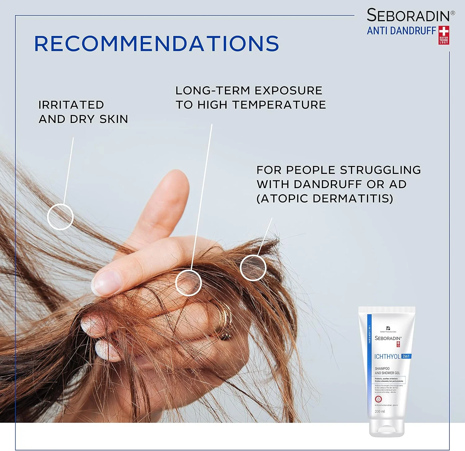 شامپو و ژل ضد شوره سبورادین ایکتیول برای پوست حساس آتوپیک 2 در 1، حاوی ایکتیول سفید، عصاره ریشه باباآدم و گلیسیرین، ضد باکتری (200 میلی لیتر) شامپو و ژل ضد شوره سبورادین ایکتیول برای پوست حساس آتوپیک 2 در 1، حاوی ایکتیول سفید، عصاره ریشه باباآدم و گلیسیرین، ضد باکتری (200 میلی لیتر)