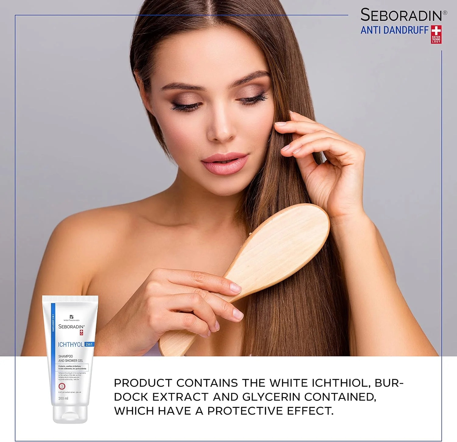 شامپو و ژل ضد شوره سبورادین ایکتیول برای پوست حساس آتوپیک 2 در 1، حاوی ایکتیول سفید، عصاره ریشه باباآدم و گلیسیرین، ضد باکتری (200 میلی لیتر) شامپو و ژل ضد شوره سبورادین ایکتیول برای پوست حساس آتوپیک 2 در 1، حاوی ایکتیول سفید، عصاره ریشه باباآدم و گلیسیرین، ضد باکتری (200 میلی لیتر)