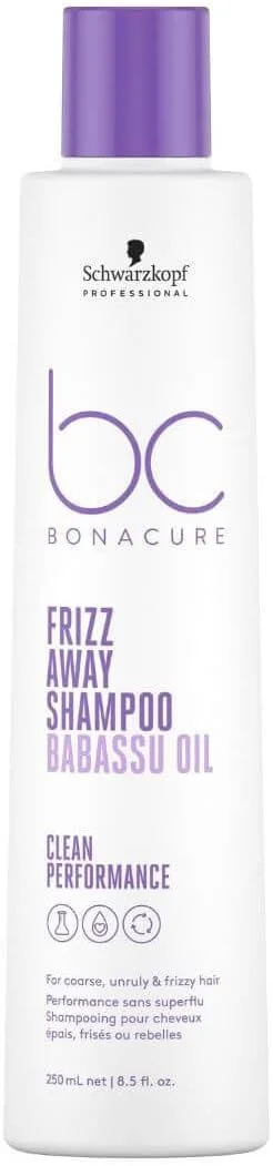 شامپو Schwarzkopf Professional Bonacure Frizz Away برای موهای وز، ضخیم و غیرقابل کنترل، روغن باباسو وگان، اثر ضد رطوبت، نرمی ماندگار، درخشش شدید، 250 میلی لیتر شامپو Schwarzkopf Professional Bonacure Frizz Away برای موهای وز، ضخیم و غیرقابل کنترل، روغن باباسو وگان، اثر ضد رطوبت، نرمی ماندگار، درخشش شدید، 250 میلی لیتر