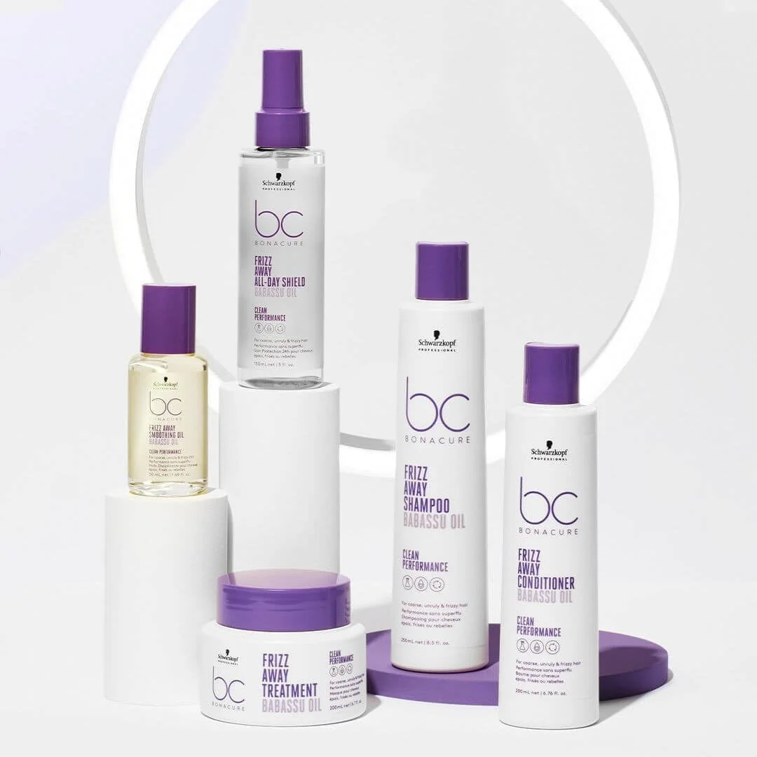شامپو Schwarzkopf Professional Bonacure Frizz Away برای موهای وز، ضخیم و غیرقابل کنترل، روغن باباسو وگان، اثر ضد رطوبت، نرمی ماندگار، درخشش شدید، 250 میلی لیتر شامپو Schwarzkopf Professional Bonacure Frizz Away برای موهای وز، ضخیم و غیرقابل کنترل، روغن باباسو وگان، اثر ضد رطوبت، نرمی ماندگار، درخشش شدید، 250 میلی لیتر