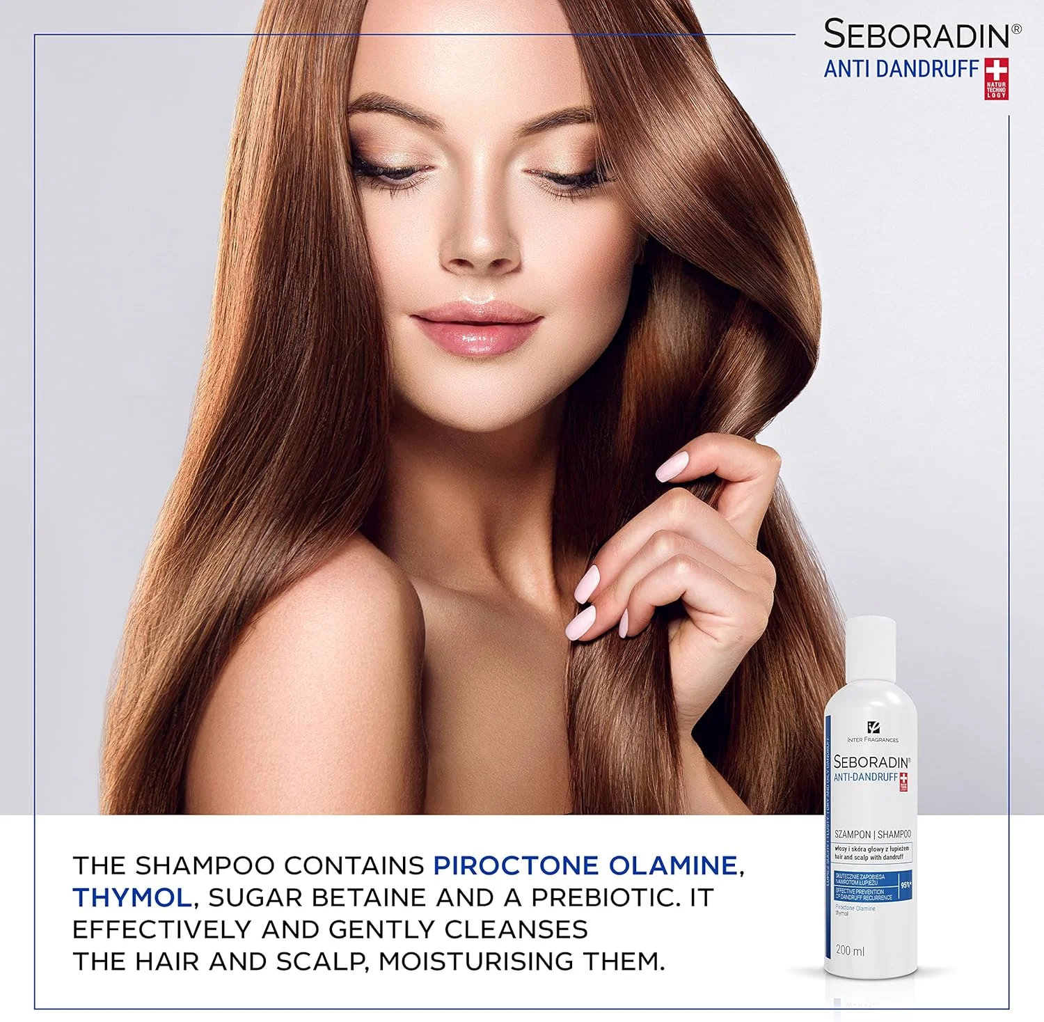 شامپو ضد شوره سبورادین حاوی پیروکتون اولامین و تیمول، 200 میلی لیتر شامپو ضد شوره سبورادین حاوی پیروکتون اولامین و تیمول، 200 میلی لیتر