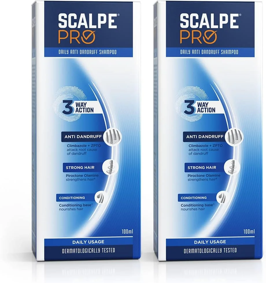 شامپو ضد شوره روزانه Scalpe Pro با پایه نرم کننده، برای موهای قوی و صاف | 100 میلی لیتر (بسته 2 عددی) شامپو ضد شوره روزانه Scalpe Pro با پایه نرم کننده، برای موهای قوی و صاف | 100 میلی لیتر (بسته 2 عددی)