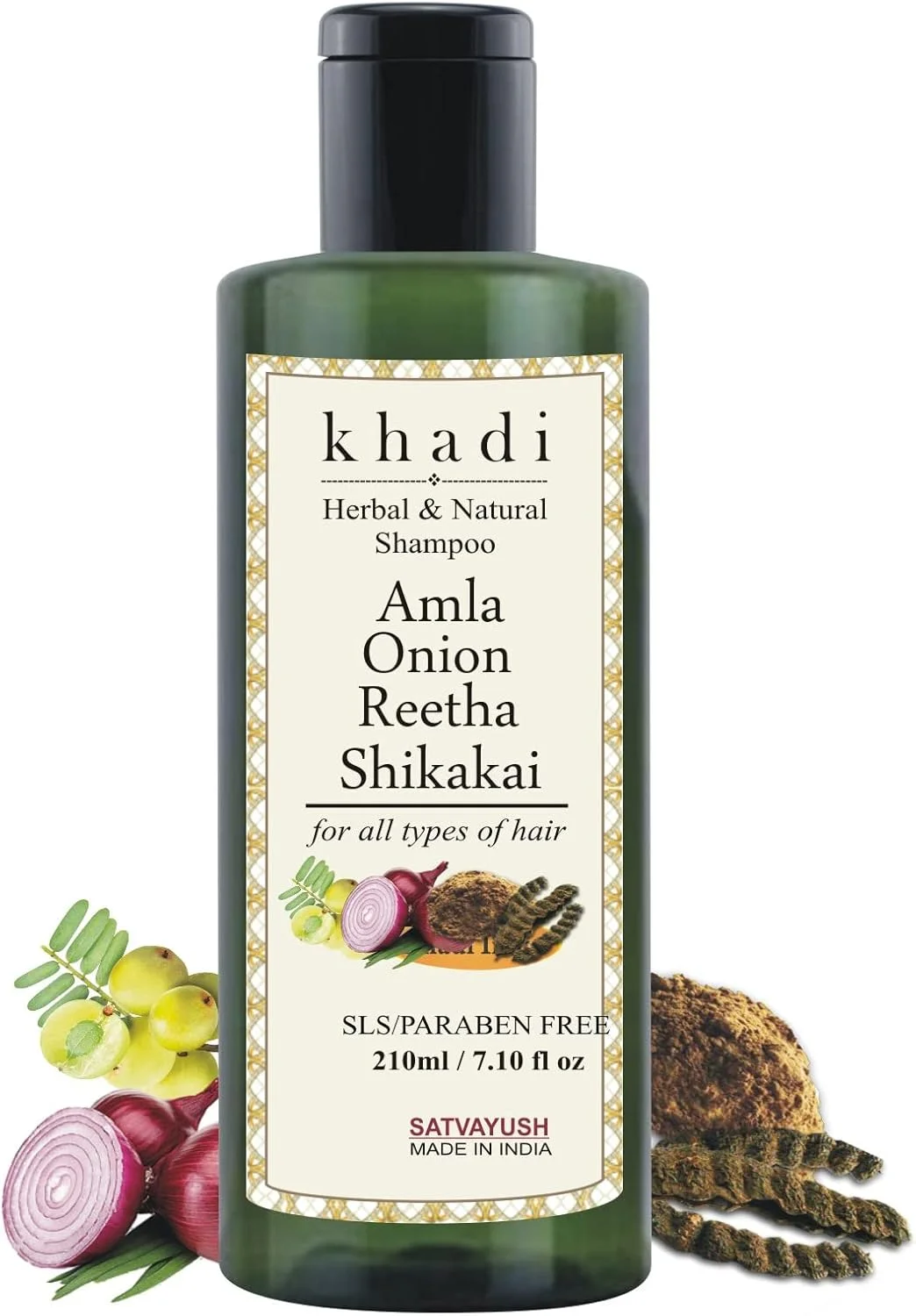 شامپو گیاهی آیورودیک ساتوایوش خادی آملا پیاز ریتا شیکاکای بدون SLS و پارابن، ضد شوره سر - 210 میلی لیتر (بسته 1 عددی) شامپو گیاهی آیورودیک ساتوایوش خادی آملا پیاز ریتا شیکاکای بدون SLS و پارابن، ضد شوره سر - 210 میلی لیتر (بسته 1 عددی)